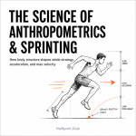 Runner illustration with measurements showing torso 0.382, leg 0.618, ground reaction force and sprinting posture next to bold title.